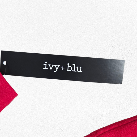 Ivy and Blu Bright Red Keyhole Crewneck Retro Fit and Flare Midi Dress Size 4 - Picture 5 of 10